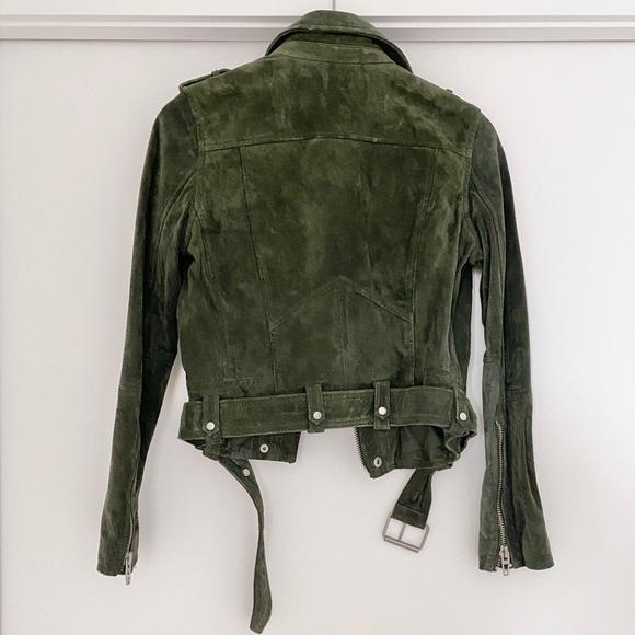 BlankNYC Olive Suede Moto Jacket - Picture 3 of 7